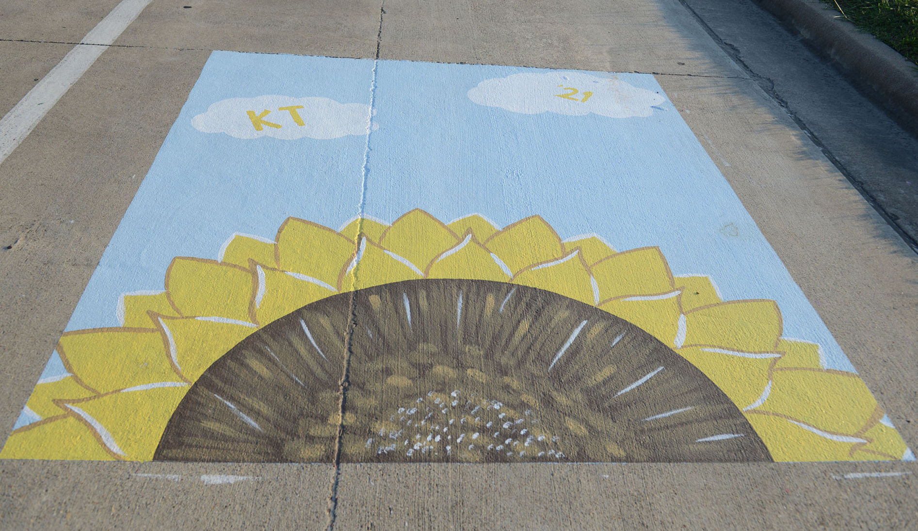 A&M Consolidated HS painted parking spots